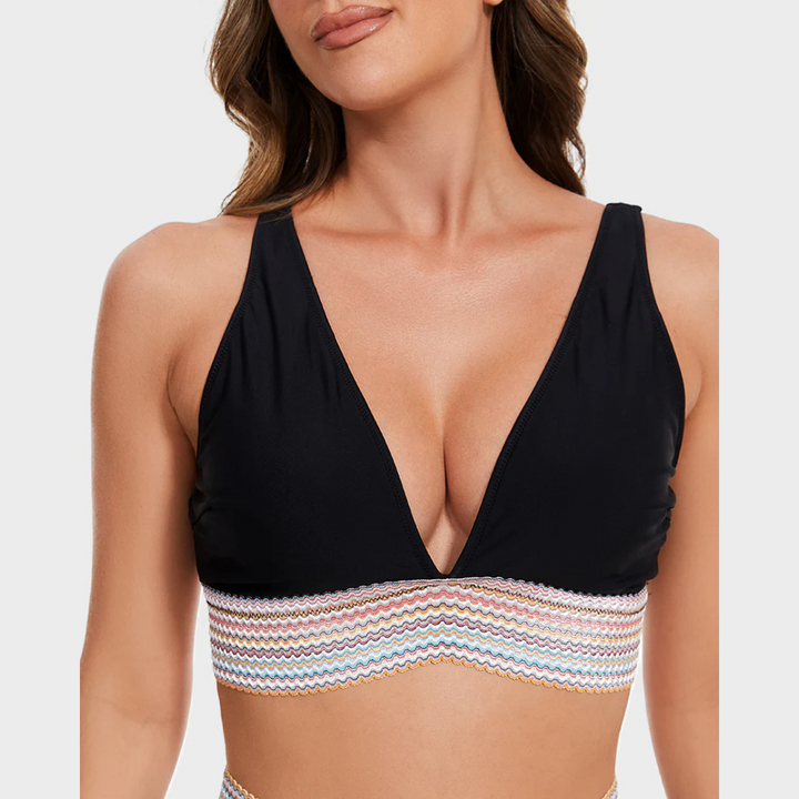 Penelope | Stylish Halter High Waisted Bikini Set With Tummy Control