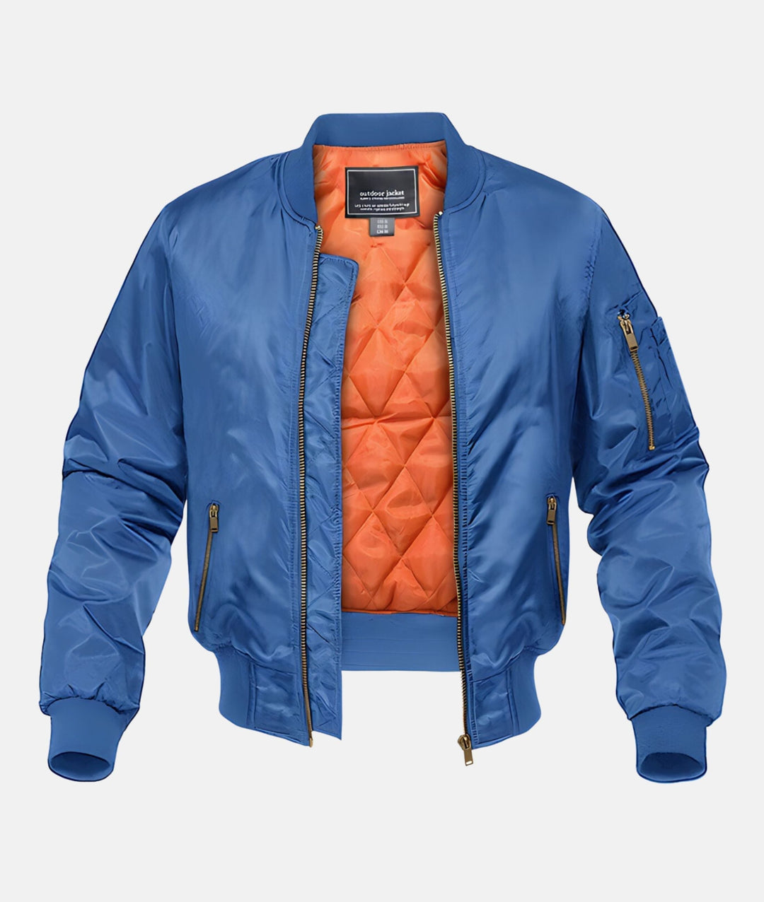 Phoenix | Stylish Blue Quilted Bomber Jacket Men - Classic Fit