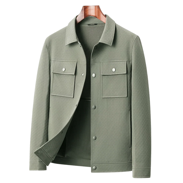 Serena | Vintage Textured Button-Up Knit Jacket Men