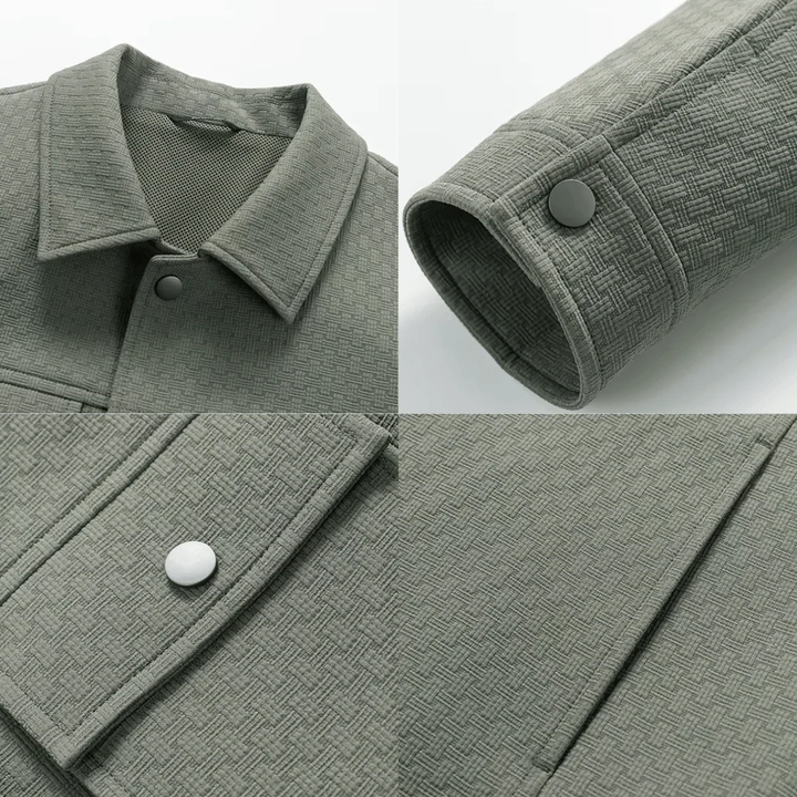 Serena | Vintage Textured Button-Up Knit Jacket Men