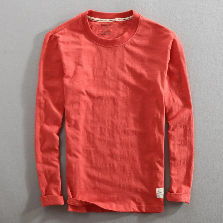Fiona | Stylish Long Sleeve Cotton Crew Neck Shirt