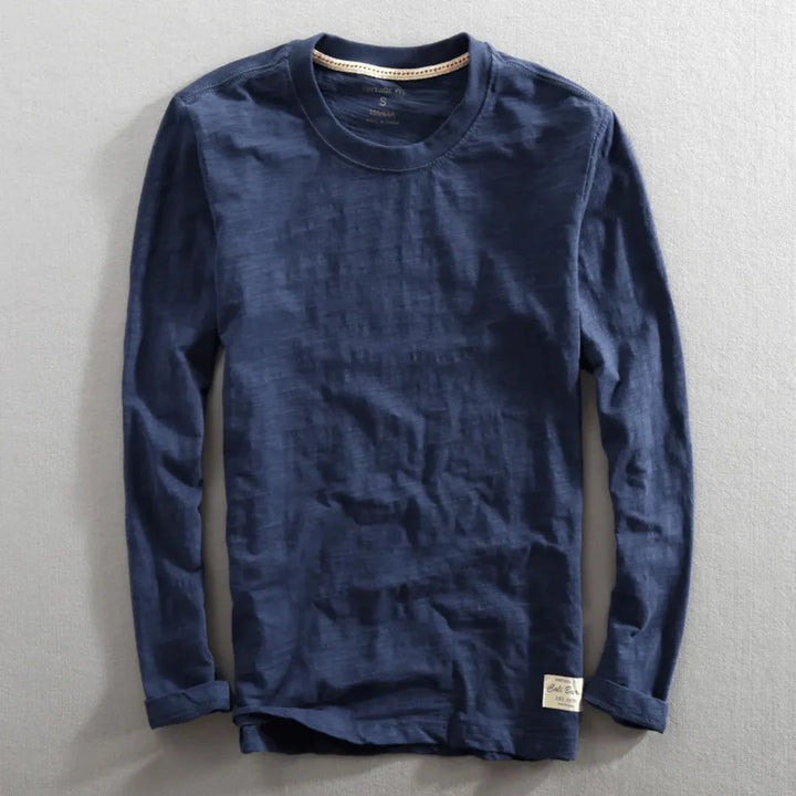 Fiona | Stylish Long Sleeve Cotton Crew Neck Shirt