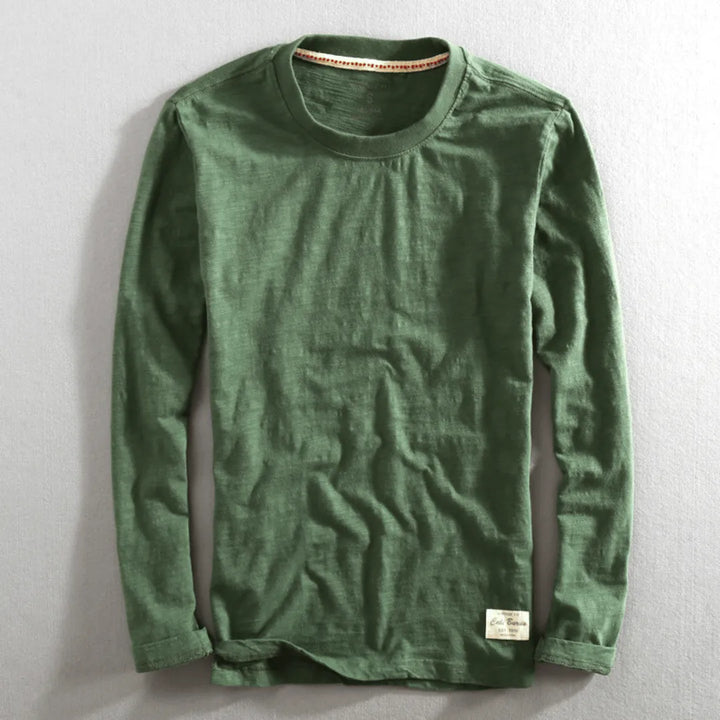 Fiona | Stylish Long Sleeve Cotton Crew Neck Shirt