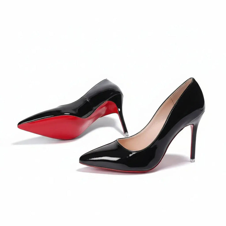 Margot | Sleek Pointed Toe Stiletto Heels With Red Sole