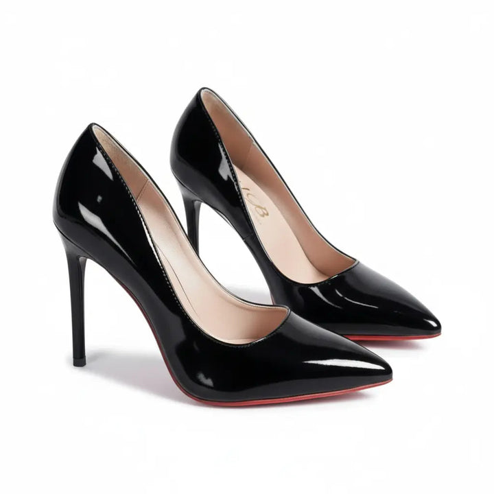 Margot | Sleek Pointed Toe Stiletto Heels With Red Sole