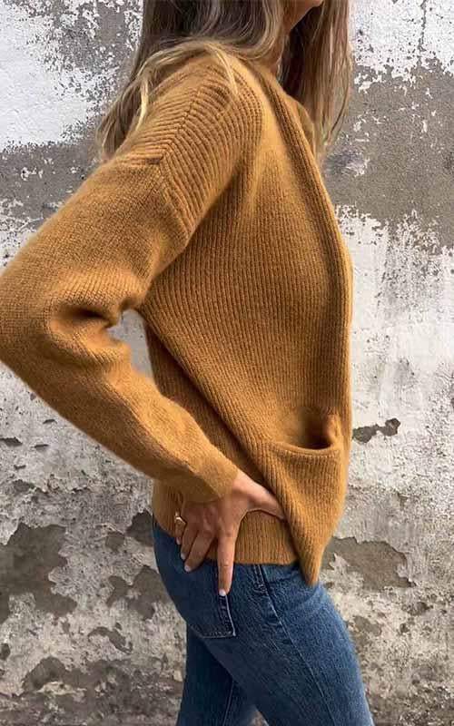 Rowan | Chic Ribbed Zip-Up Cardigan With Pockets
