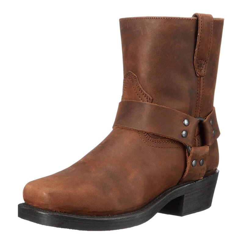 Eva | Stylish Western Harness Ankle Boots Men