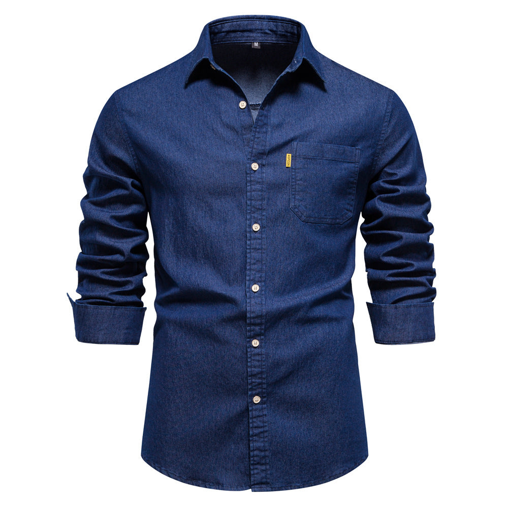 Westmore | Stylish Men's Classic Long Sleeve Denim Button Up Shirt
