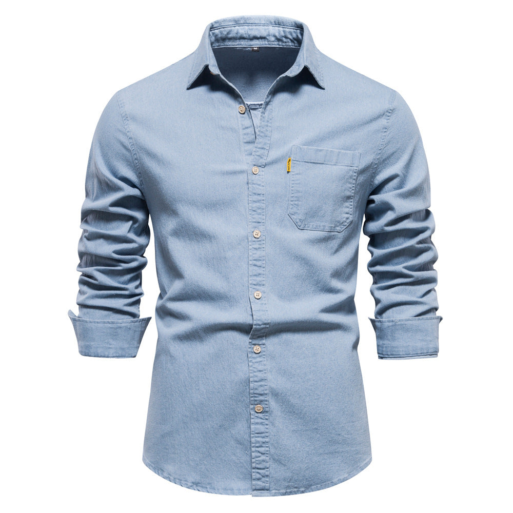 Westmore | Stylish Men's Classic Long Sleeve Denim Button Up Shirt
