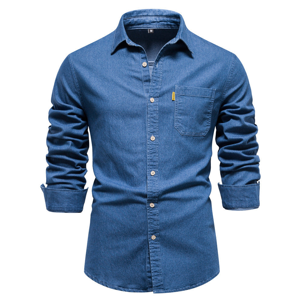 Westmore | Stylish Men's Classic Long Sleeve Denim Button Up Shirt