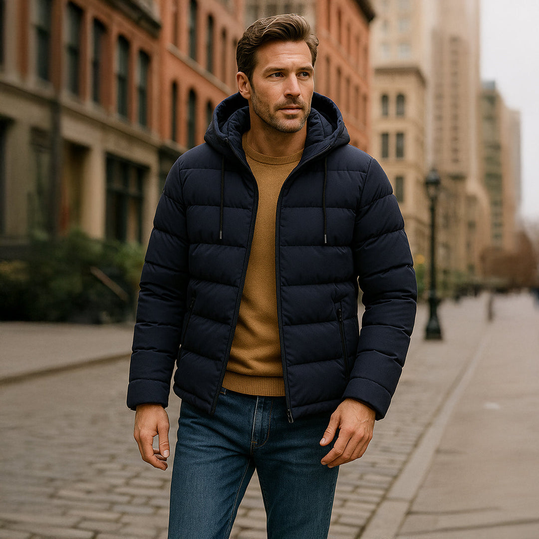 Serena | Stylish Men's Hooded Waterproof Puffer Winter Jacket