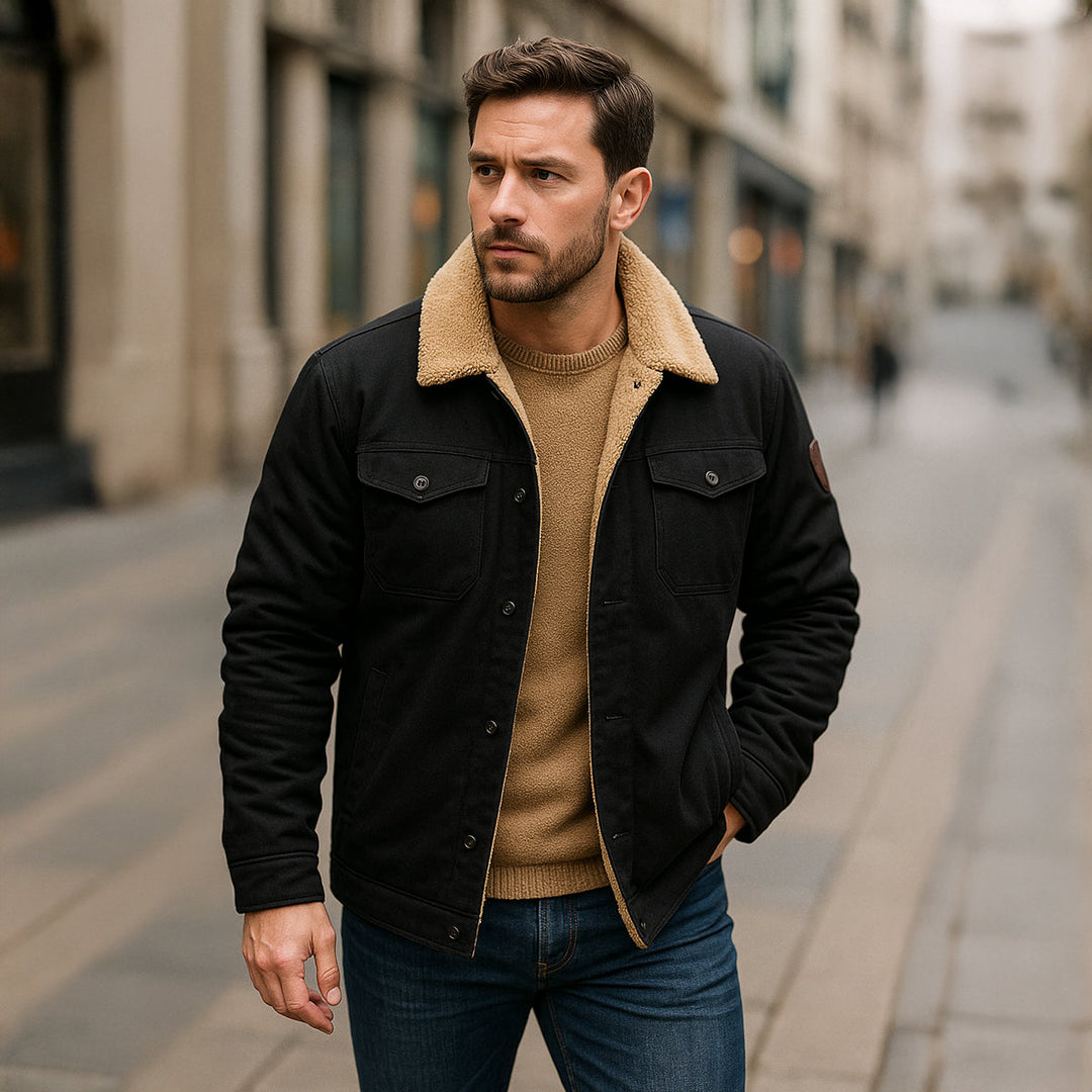 Margot | Stylish Fleece Lined Winter Jacket With Button Details