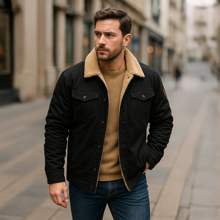 Margot | Stylish Fleece Lined Winter Jacket With Button Details