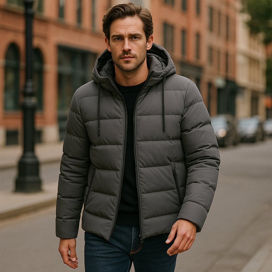 Serena | Stylish Men's Hooded Waterproof Puffer Winter Jacket