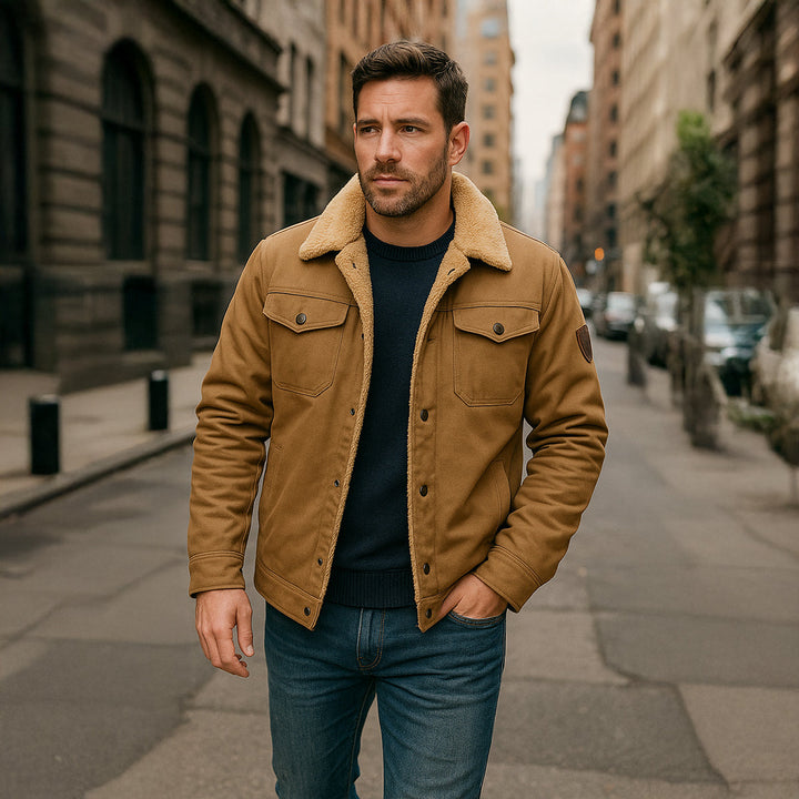 Margot | Stylish Fleece Lined Winter Jacket With Button Details