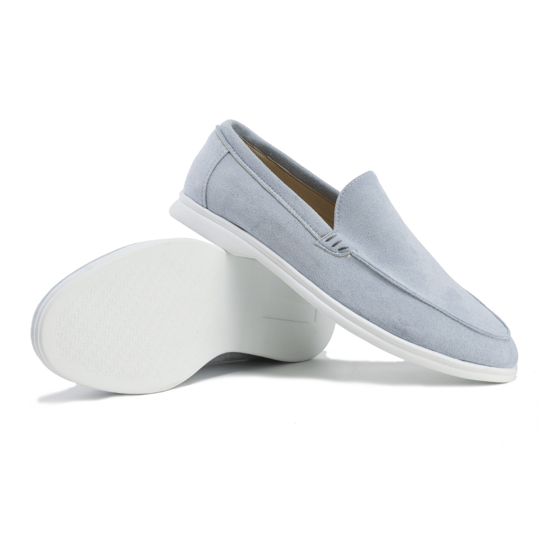 Mateo | Elegant Navy Suede Slip-On Loafers for Men