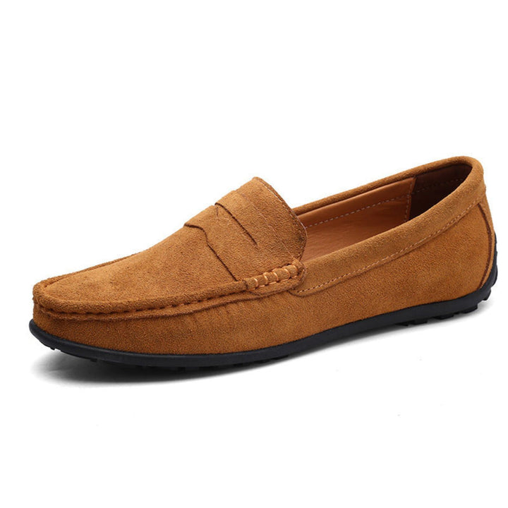 Ryder | Stylish Men's Blue Suede Driving Loafers With Comfort Sole