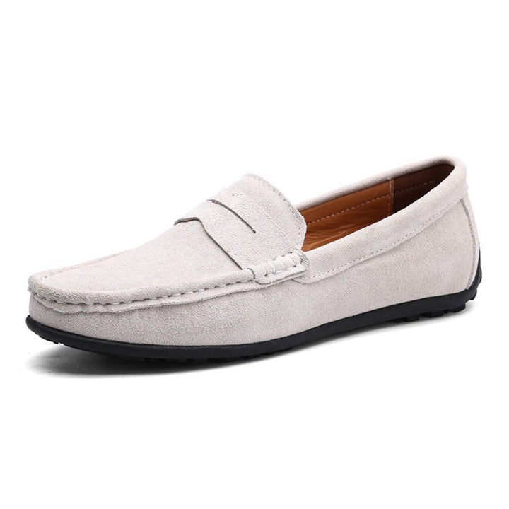 Ryder | Stylish Men's Blue Suede Driving Loafers With Comfort Sole