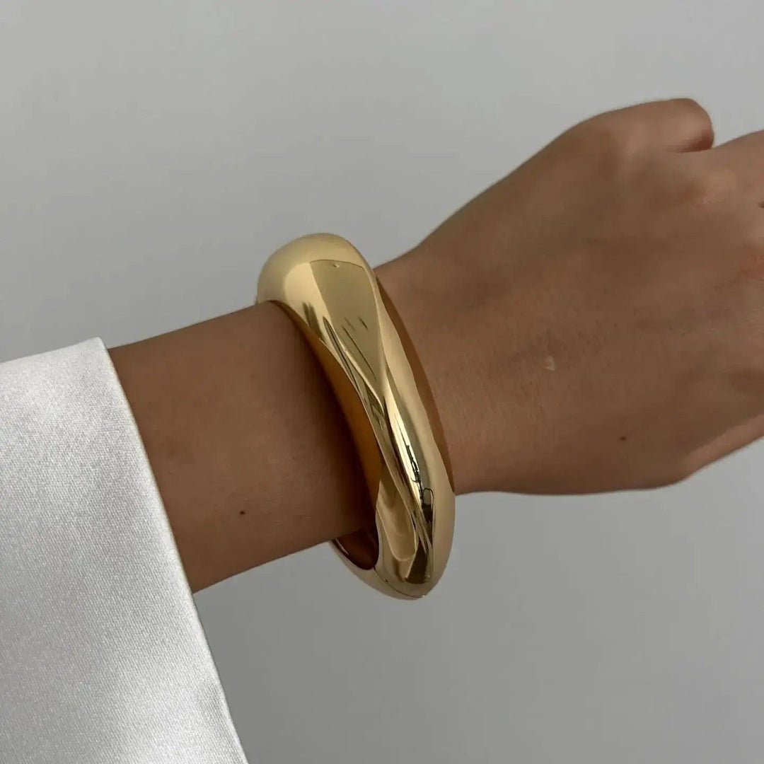Elyse | Elegant Sculptural Open Cuff Bracelet