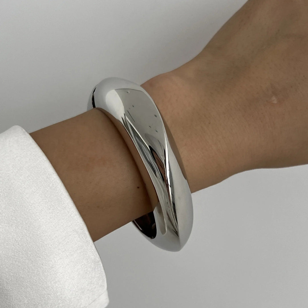 Elyse | Elegant Sculptural Open Cuff Bracelet