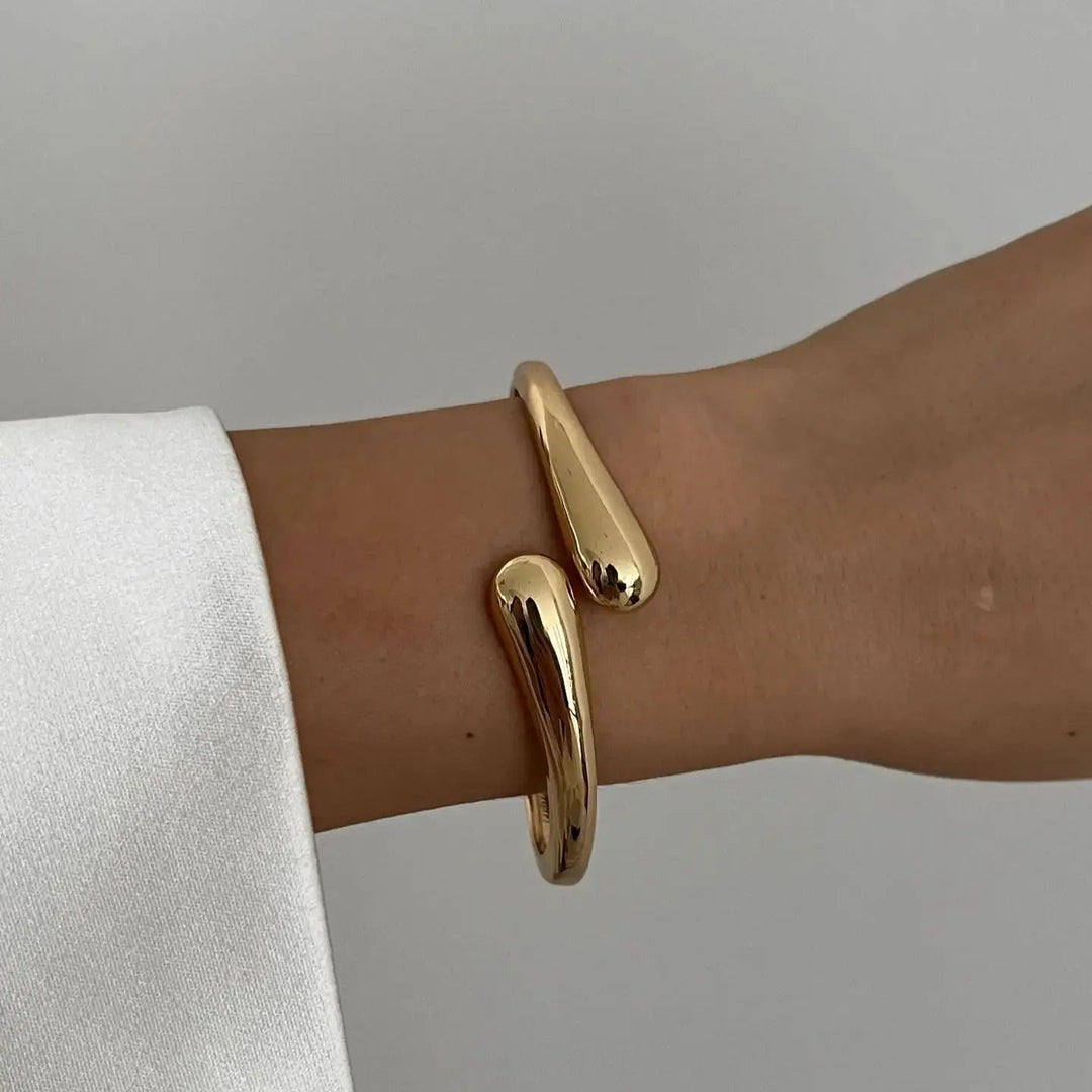 Elyse | Elegant Sculptural Open Cuff Bracelet