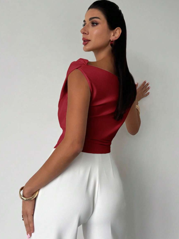 Elyse | Elegant Off-Shoulder Draped Top