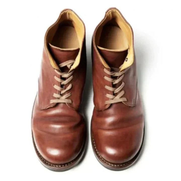 Alaric | Vintage Leather Ankle Boots Men - Lace-Up Style