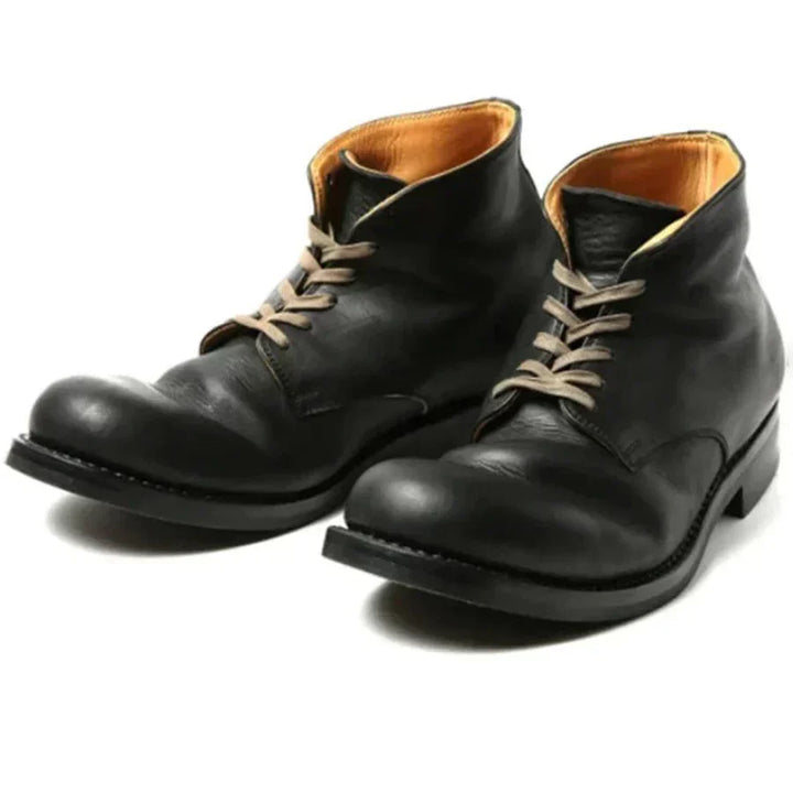 Alaric | Vintage Leather Ankle Boots Men - Lace-Up Style