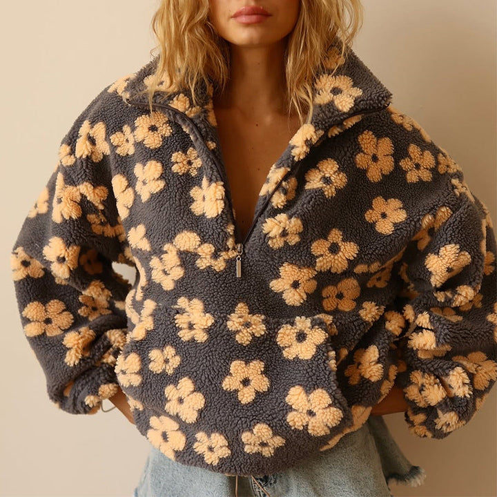 Olivia | Trendy Oversized Floral Sweater