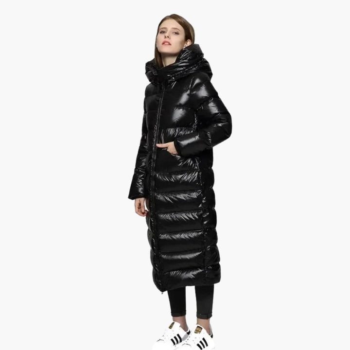 Tilly | Chic Hooded Maxi Puffer Coat With Full Zip