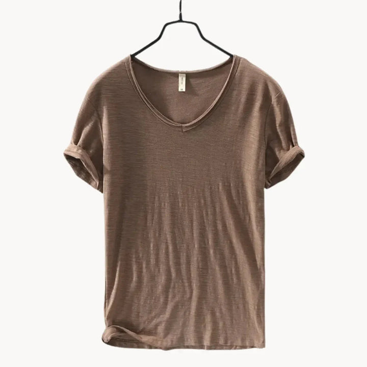 Phoebe | Stylish V-Neck Cotton T-Shirt Men's Classic Fit