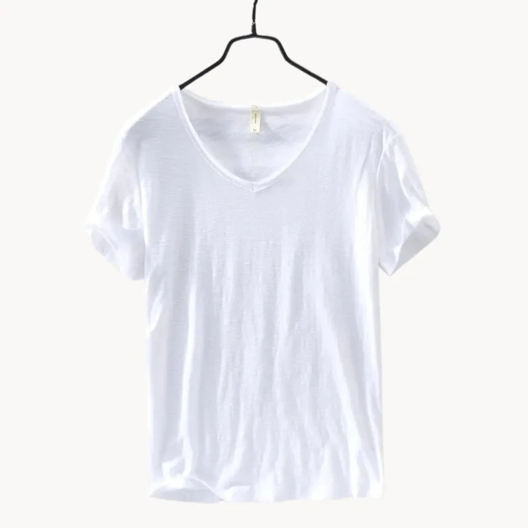 Phoebe | Stylish V-Neck Cotton T-Shirt Men's Classic Fit