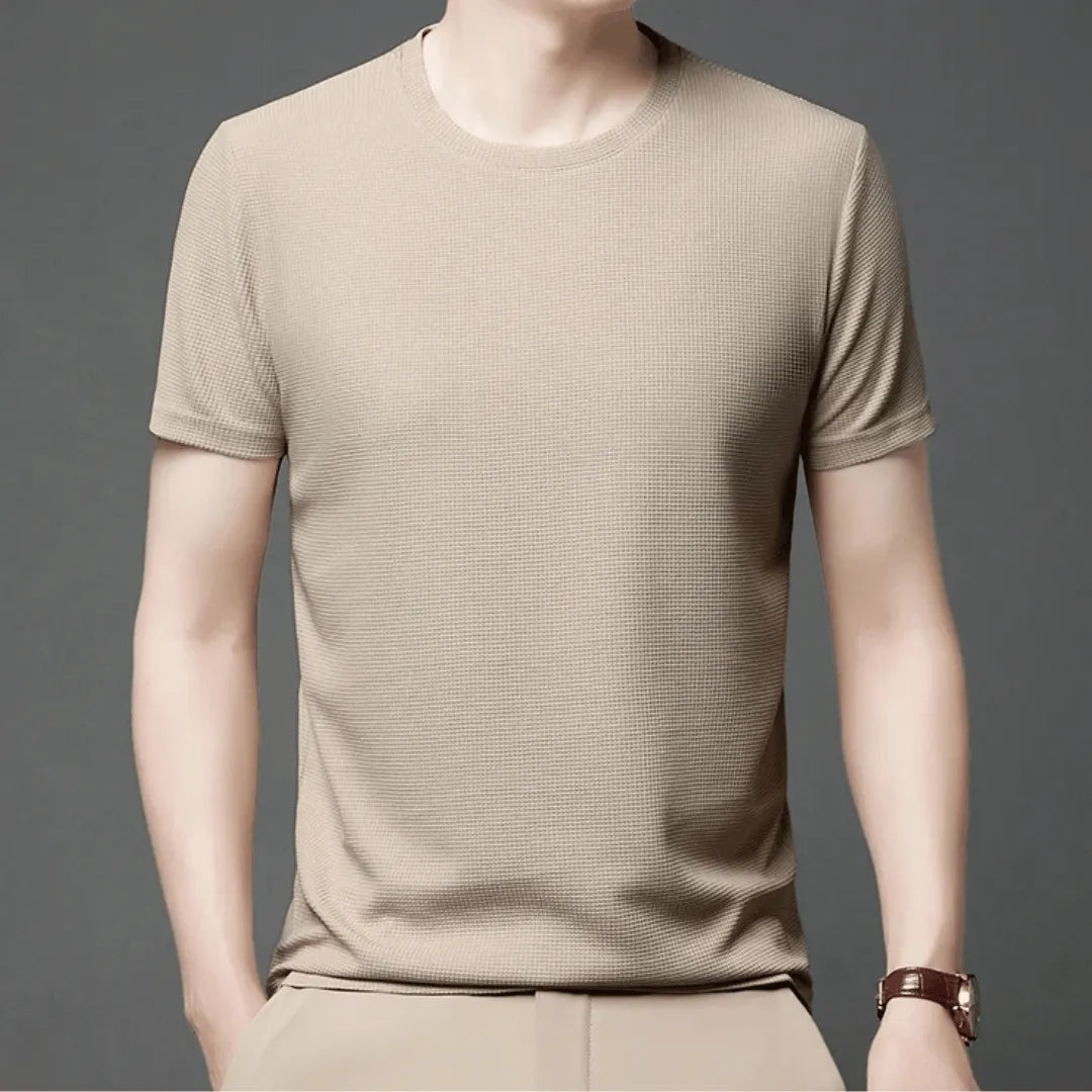 Eloise | Stylish Premium Cotton Crew Neck Waffle Knit Tee