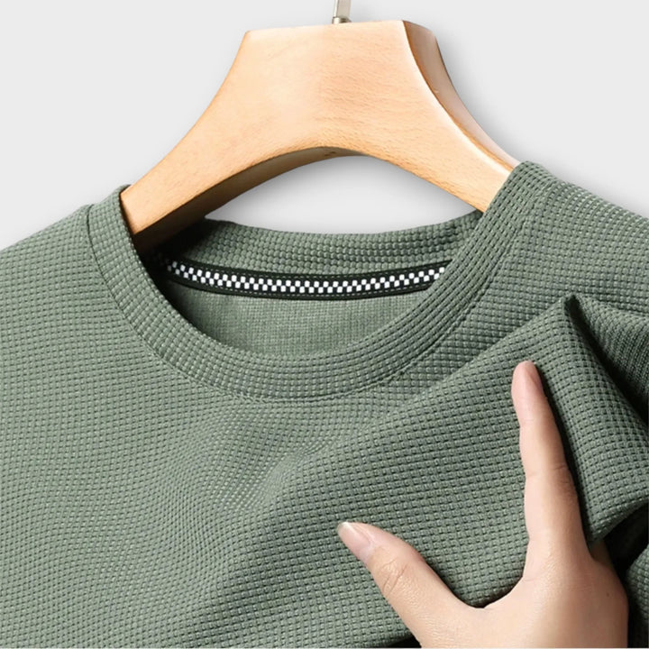 Eloise | Stylish Premium Cotton Crew Neck Waffle Knit Tee