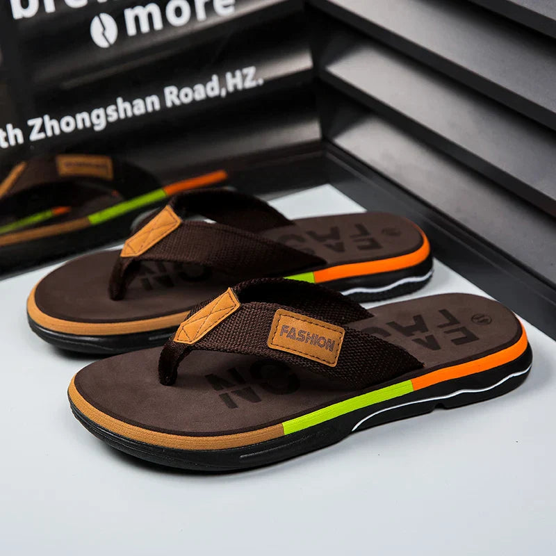 Jaxon | Stylish Multi-Color Flip Flops With Non-Slip Sole For Men
