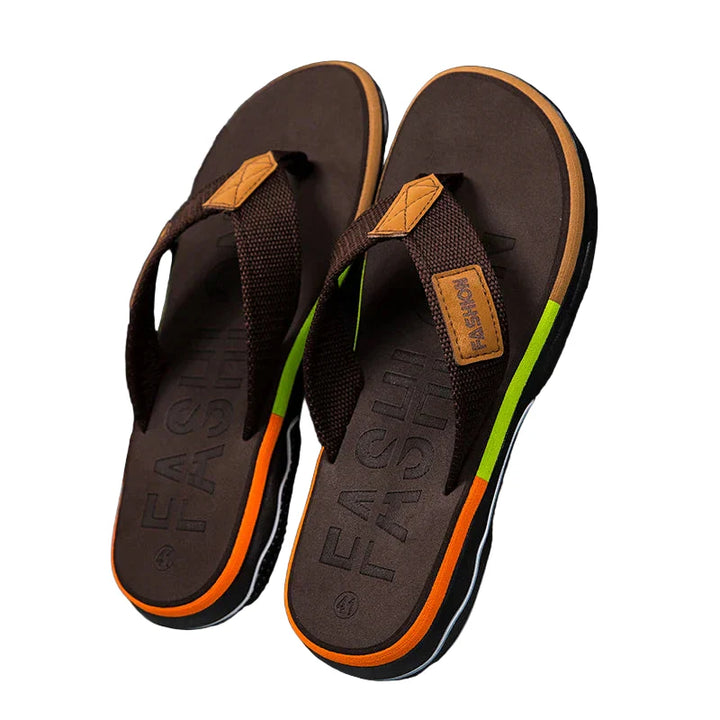 Tessa | Stylish Multi-Color Toe Post Flip Flops For Men