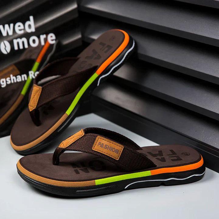 Tessa | Stylish Multi-Color Toe Post Flip Flops For Men