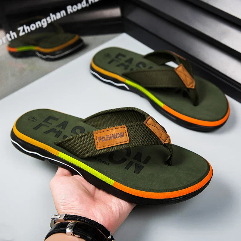 Tessa | Stylish Multi-Color Toe Post Flip Flops For Men