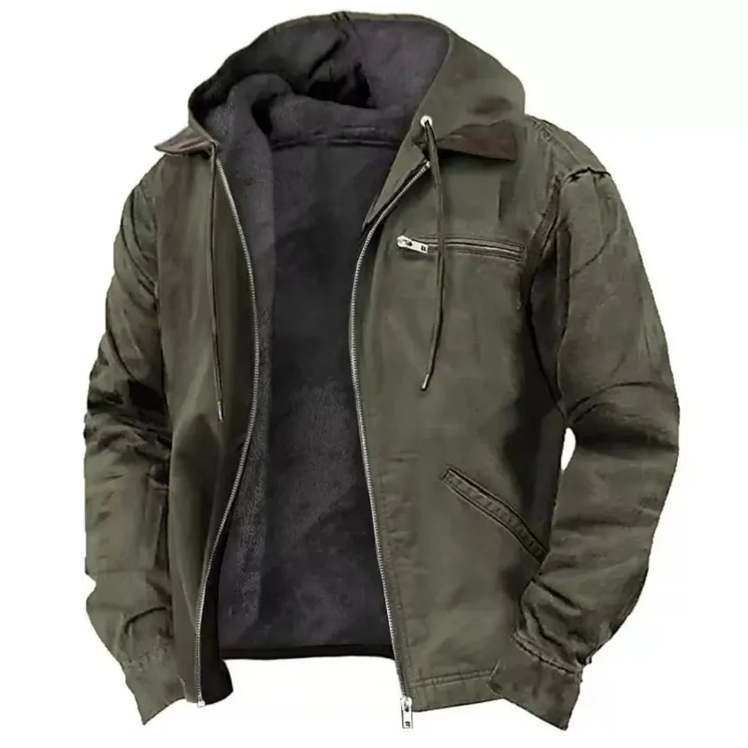 Margot | Stylish Fleece-Lined Hooded Zip-Up Workwear Jacket