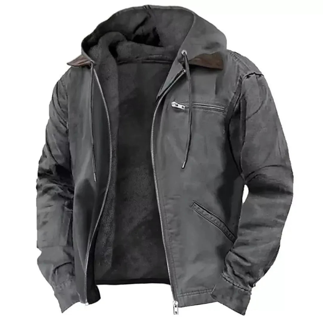 Margot | Stylish Fleece-Lined Hooded Zip-Up Workwear Jacket