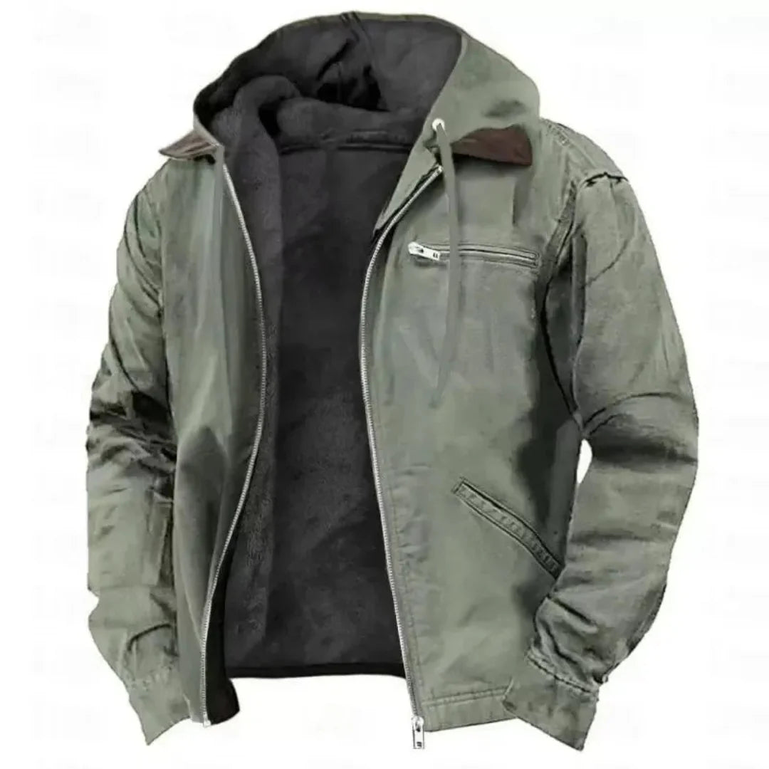 Margot | Stylish Fleece-Lined Hooded Zip-Up Workwear Jacket