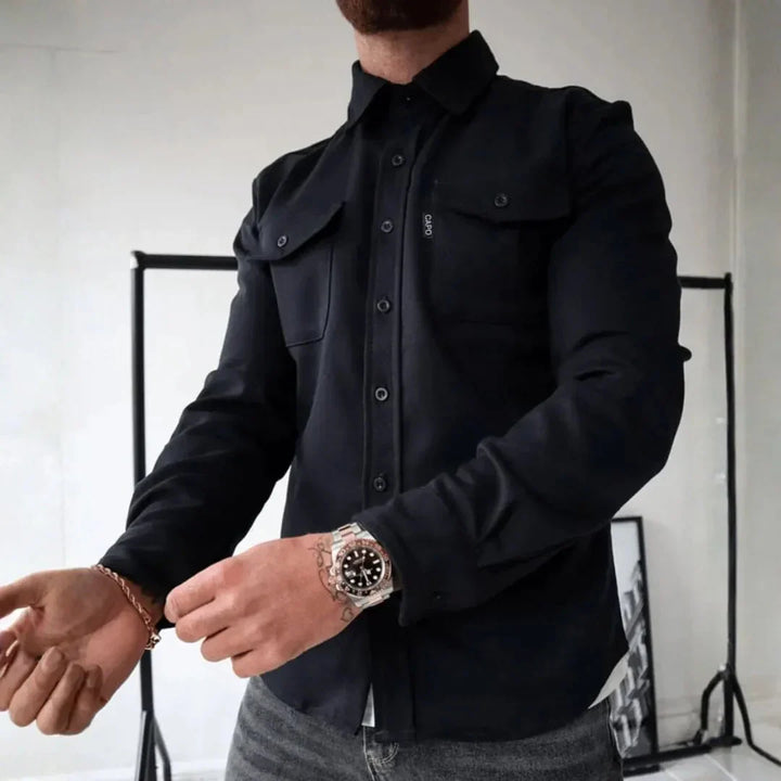 Fiona | Stylish Long-Sleeve Button-Up Overshirt
