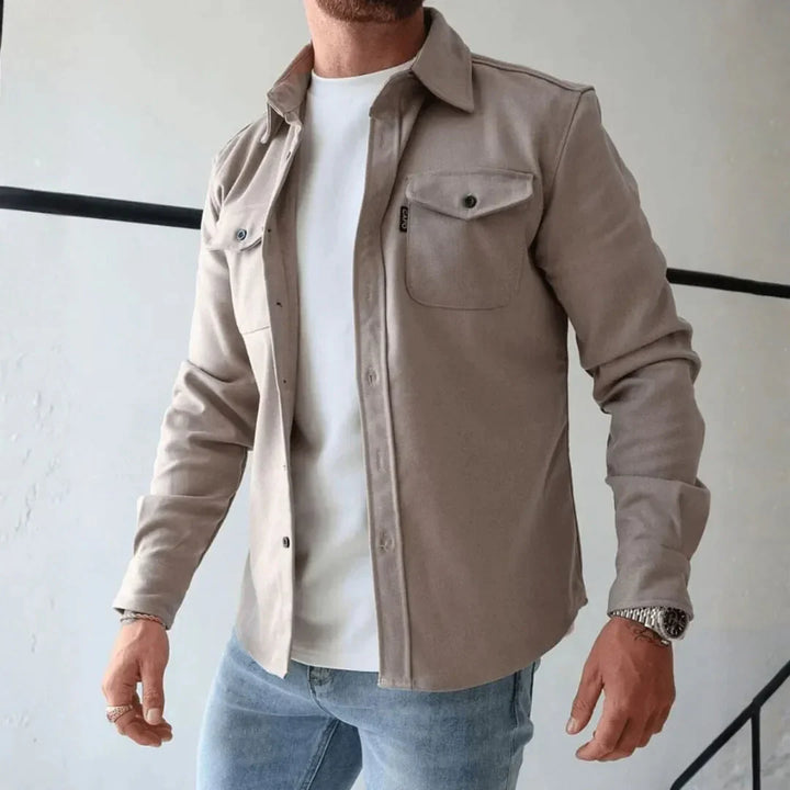 Fiona | Stylish Long-Sleeve Button-Up Overshirt