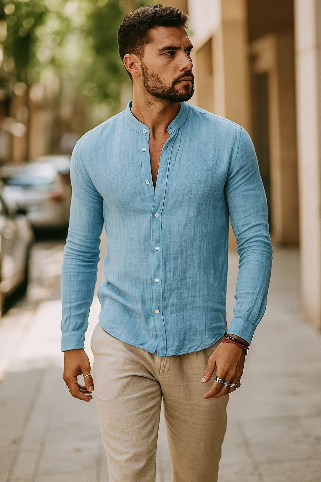 Camden | Effortless Men's Linen Button-Up Shirt With Relaxed Fit