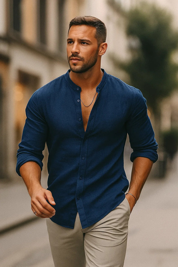 Camden | Effortless Men's Linen Button-Up Shirt With Relaxed Fit