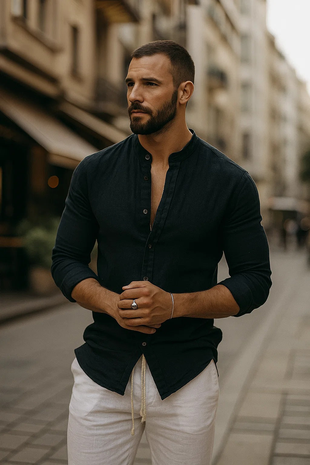 Camden | Effortless Men's Linen Button-Up Shirt With Relaxed Fit