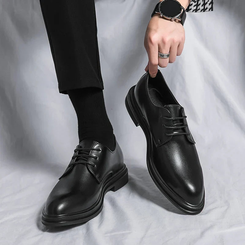 Camden | Sleek Patent Leather Derby Dress Shoes Men