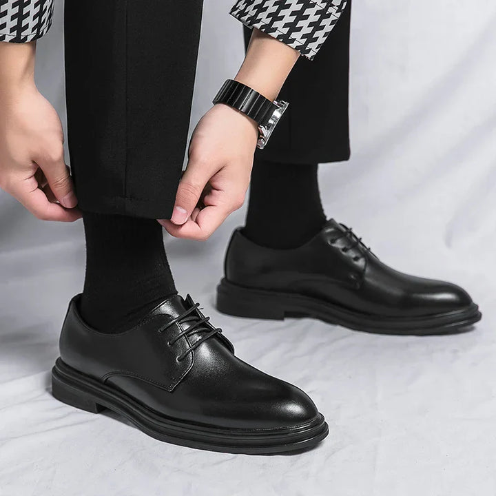 Camden | Sleek Patent Leather Derby Dress Shoes Men