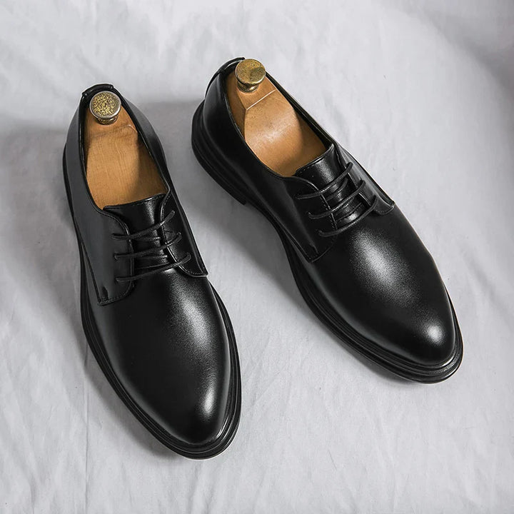 Camden | Sleek Patent Leather Derby Dress Shoes Men