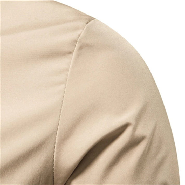 Rosie | Sleek Men's Navy Bomber Jacket With Striped Trim